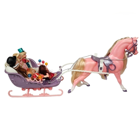 Rare Barbie Nutcracker Marzipan Candy Sleigh‎ & 5 Sugar Plum Fairies Play Set - Picture 14 of 15